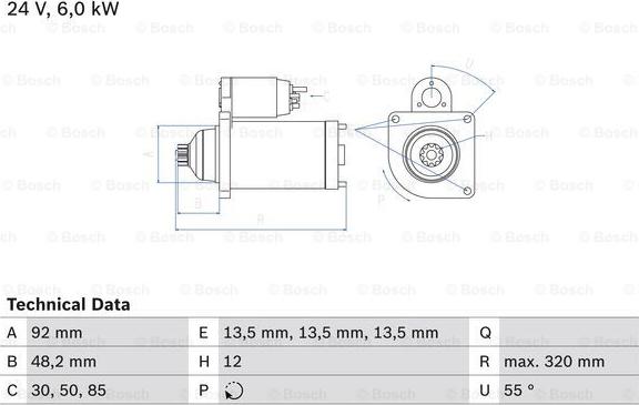 BOSCH 0 986 025 900 - Starteris ps1.lv