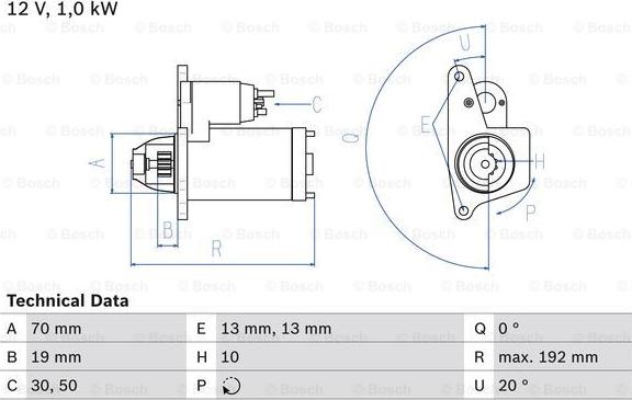 BOSCH 0 986 025 690 - Starteris ps1.lv