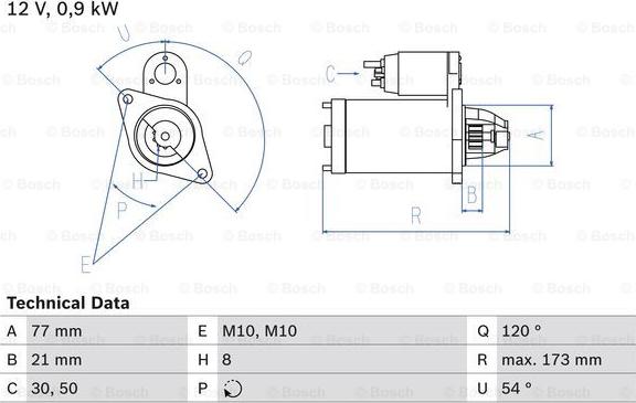 BOSCH 0 986 025 720 - Starteris ps1.lv