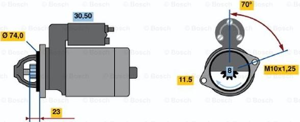 BOSCH 0 986 020 661 - Starteris ps1.lv