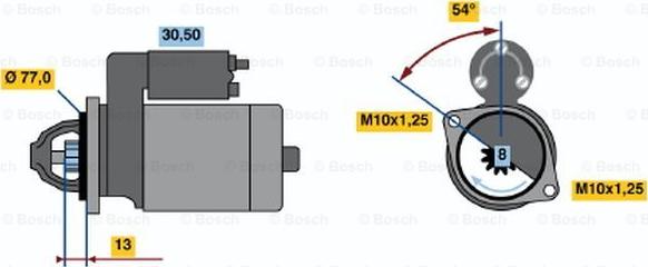 BOSCH 0 986 020 391 - Starteris ps1.lv