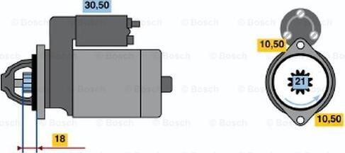 BOSCH 0 986 020 741 - Starteris ps1.lv