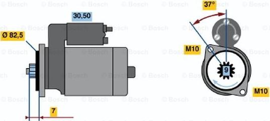 BOSCH 0 986 020 751 - Starteris ps1.lv