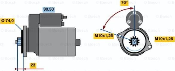 BOSCH 0 986 020 771 - Starteris ps1.lv