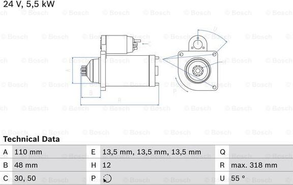 BOSCH 0 986 021 490 - Starteris ps1.lv