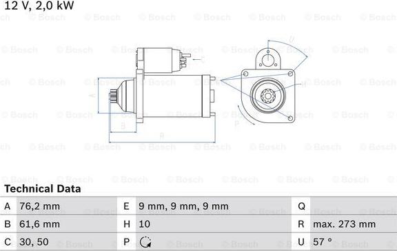 BOSCH 0 986 021 870 - Starteris ps1.lv