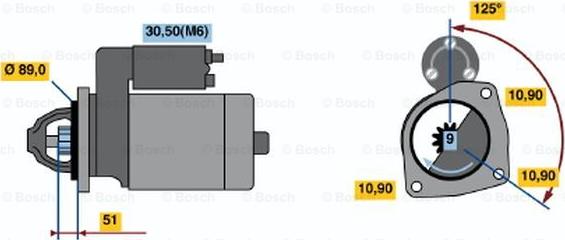 BOSCH 0 986 021 340 - Starteris ps1.lv