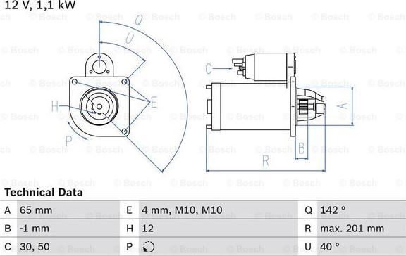 BOSCH 0 986 021 741 - Starteris ps1.lv