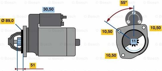 BOSCH 0 986 023 990 - Starteris ps1.lv