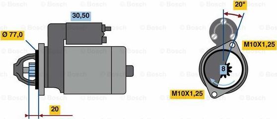 BOSCH 0 986 023 980 - Starteris ps1.lv