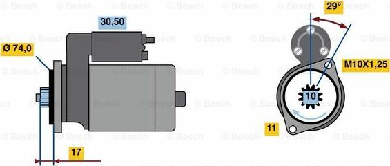 BOSCH 0 986 023 970 - Starteris ps1.lv