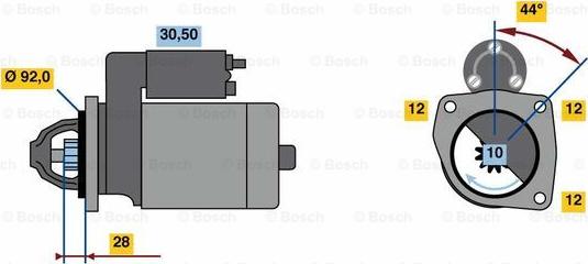 BOSCH 0 986 023 440 - Starteris ps1.lv