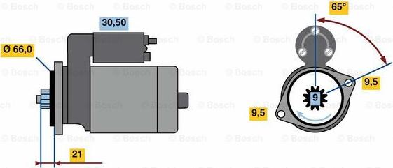 BOSCH 0 986 023 460 - Starteris ps1.lv