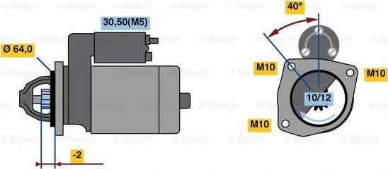 BOSCH 0 986 023 500 - Starteris ps1.lv