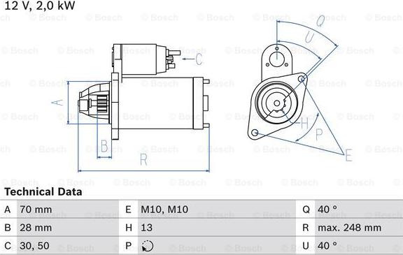 BOSCH 0 986 023 290 - Starteris ps1.lv