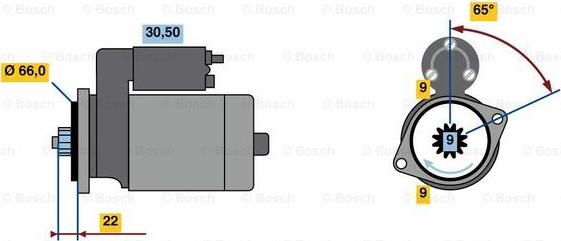 BOSCH 0 986 023 710 - Starteris ps1.lv