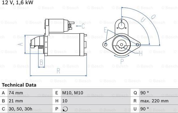 BOSCH 0 986 022 930 - Starteris ps1.lv