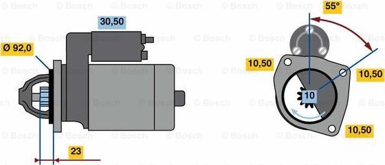 BOSCH 0 986 022 750 - Starteris ps1.lv