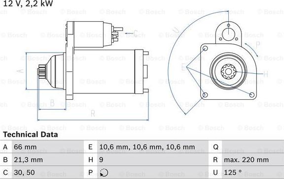 BOSCH 0 986 022 760 - Starteris ps1.lv