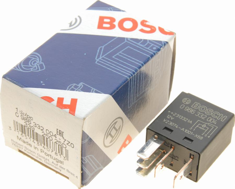 BOSCH 0 986 332 004 - Relejs, Darba strāva ps1.lv