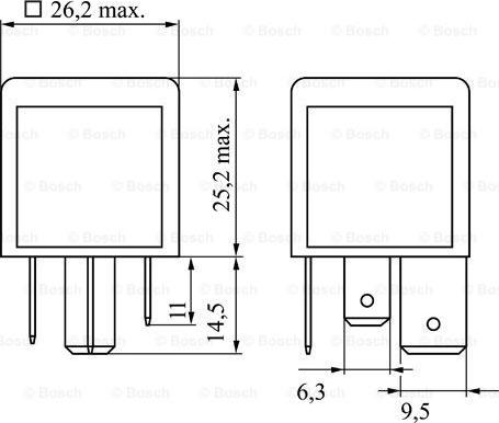 BOSCH 0 986 332 023 - Relejs, Darba strāva ps1.lv