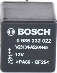 BOSCH 0 986 332 022 - Relejs, Darba strāva ps1.lv