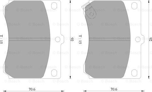 BOSCH 0 986 AB9 040 - Bremžu uzliku kompl., Disku bremzes ps1.lv