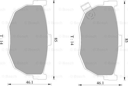 BOSCH 0 986 AB9 037 - Bremžu uzliku kompl., Disku bremzes ps1.lv