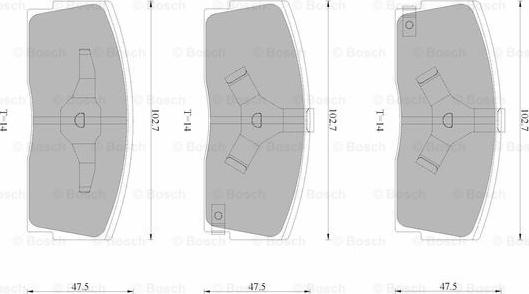 BOSCH 0 986 AB9 028 - Bremžu uzliku kompl., Disku bremzes ps1.lv