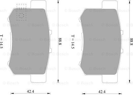 BOSCH 0 986 AB9 197 - Bremžu uzliku kompl., Disku bremzes ps1.lv