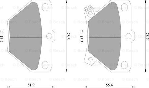 BOSCH 0 986 AB9 153 - Bremžu uzliku kompl., Disku bremzes ps1.lv