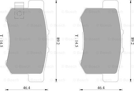 BOSCH 0 986 AB9 135 - Bremžu uzliku kompl., Disku bremzes ps1.lv