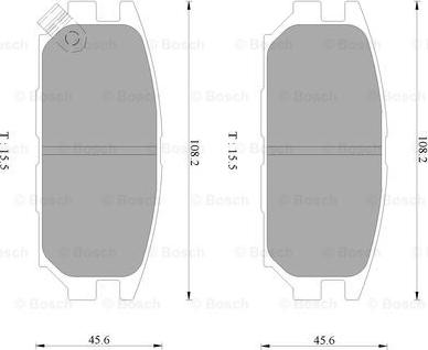 BOSCH 0 986 AB9 226 - Bremžu uzliku kompl., Disku bremzes ps1.lv