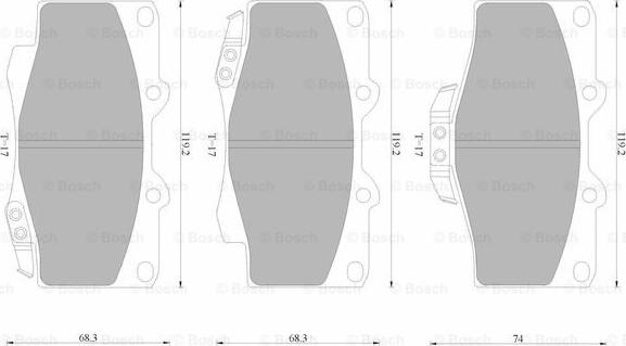 BOSCH 0 986 AB4 398 - Bremžu uzliku kompl., Disku bremzes ps1.lv