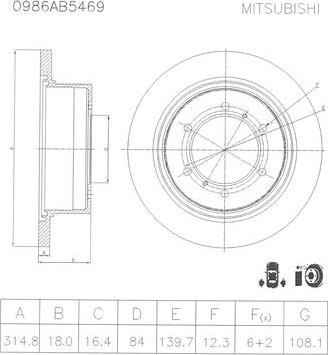 BOSCH 0 986 AB5 469 - Bremžu diski ps1.lv