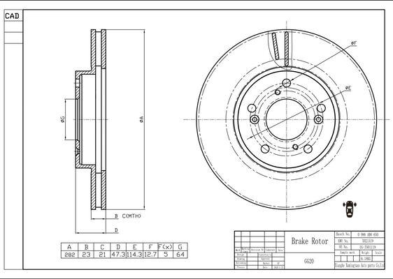 BOSCH 0 986 AB6 650 - Bremžu diski ps1.lv