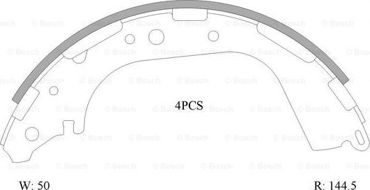 BOSCH 0 986 AB0 048 - Bremžu loku komplekts ps1.lv