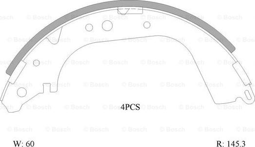 BOSCH 0 986 AB0 085 - Bremžu loku komplekts ps1.lv