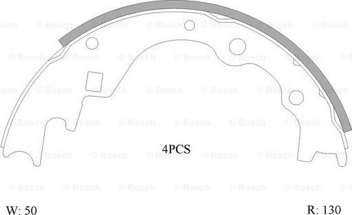 BOSCH 0 986 AB0 140 - Bremžu loku komplekts ps1.lv