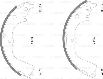 BOSCH 0 986 AB0 109 - Bremžu loku komplekts ps1.lv