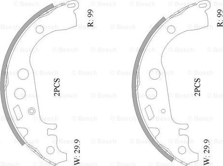 BOSCH 0 986 AB0 118 - Bremžu loku komplekts ps1.lv