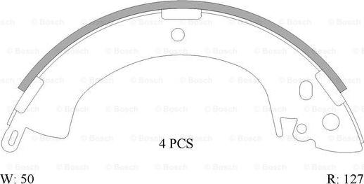 BOSCH 0 986 AB0 828 - Bremžu loku komplekts ps1.lv