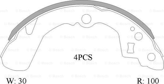 BOSCH 0 986 AB0 875 - Bremžu loku komplekts ps1.lv