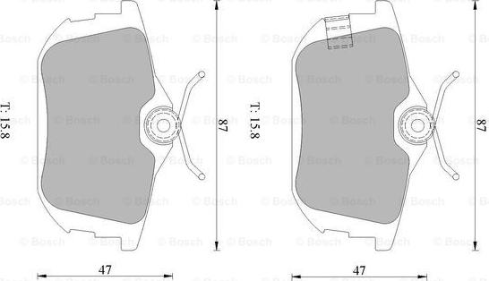 BOSCH 0 986 AB1 447 - Bremžu uzliku kompl., Disku bremzes ps1.lv