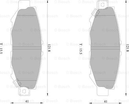 BOSCH 0 986 AB1 462 - Bremžu uzliku kompl., Disku bremzes ps1.lv