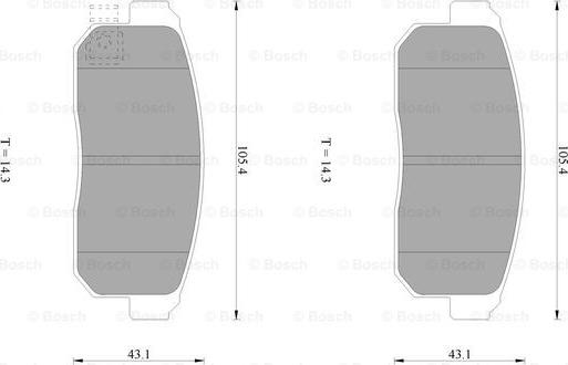 BOSCH 0 986 AB1 069 - Bremžu uzliku kompl., Disku bremzes ps1.lv