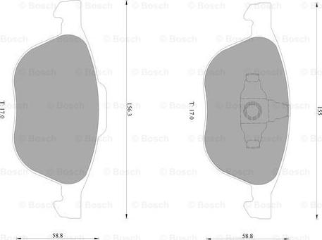 BOSCH 0 986 AB1 005 - Bremžu uzliku kompl., Disku bremzes ps1.lv