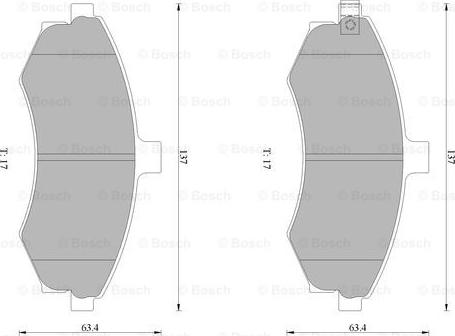 BOSCH 0 986 AB1 023 - Bremžu uzliku kompl., Disku bremzes ps1.lv