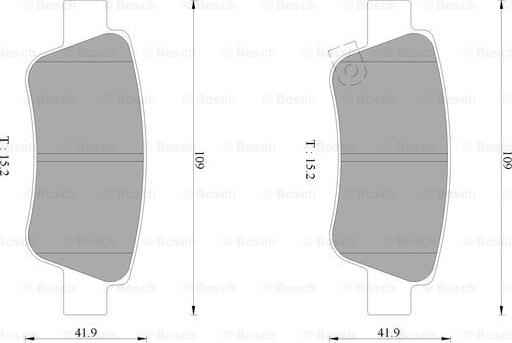 BOSCH 0 986 AB1 135 - Bremžu uzliku kompl., Disku bremzes ps1.lv