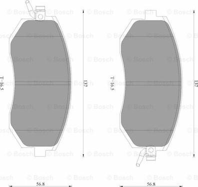 BOSCH 0 986 AB3 508 - Bremžu uzliku kompl., Disku bremzes ps1.lv